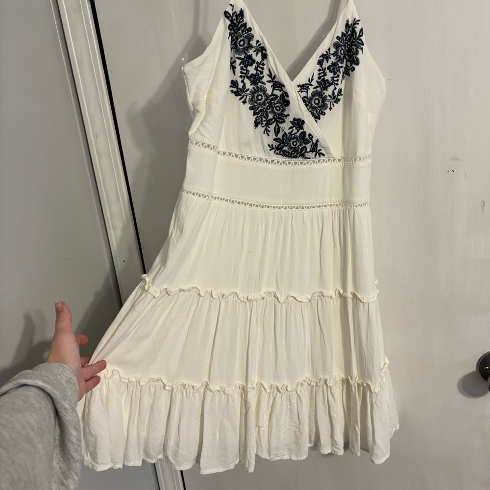 Trixxi Blue and White Mini Dress